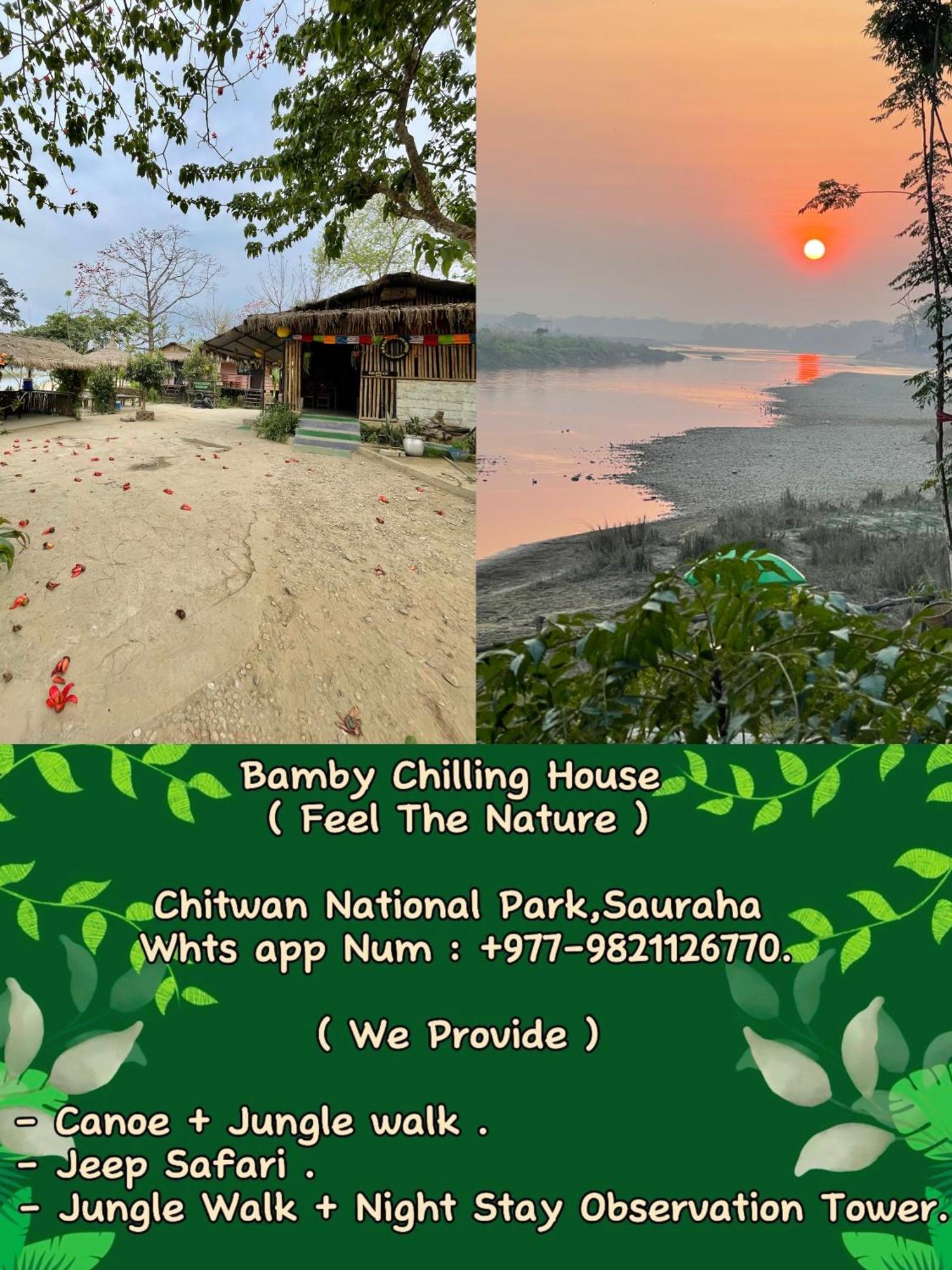 Bamby Chilling House - Feel The Nature Sauraha Exterior photo